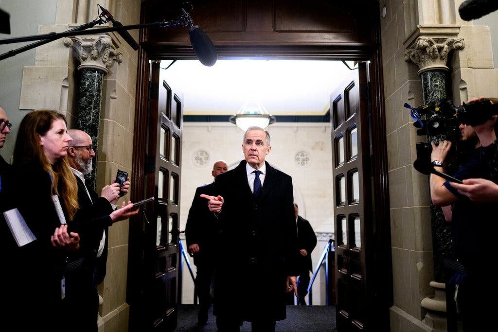 El primer ministro Mark Carney en Ottawa, Canadá, el miércolesCredit...Spencer Colby/The Canadian Press, via Associated Press